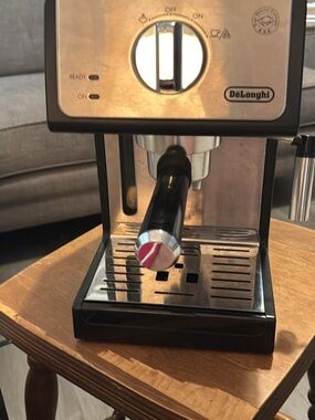 DeLonghi Black and Silver Espresso Machine